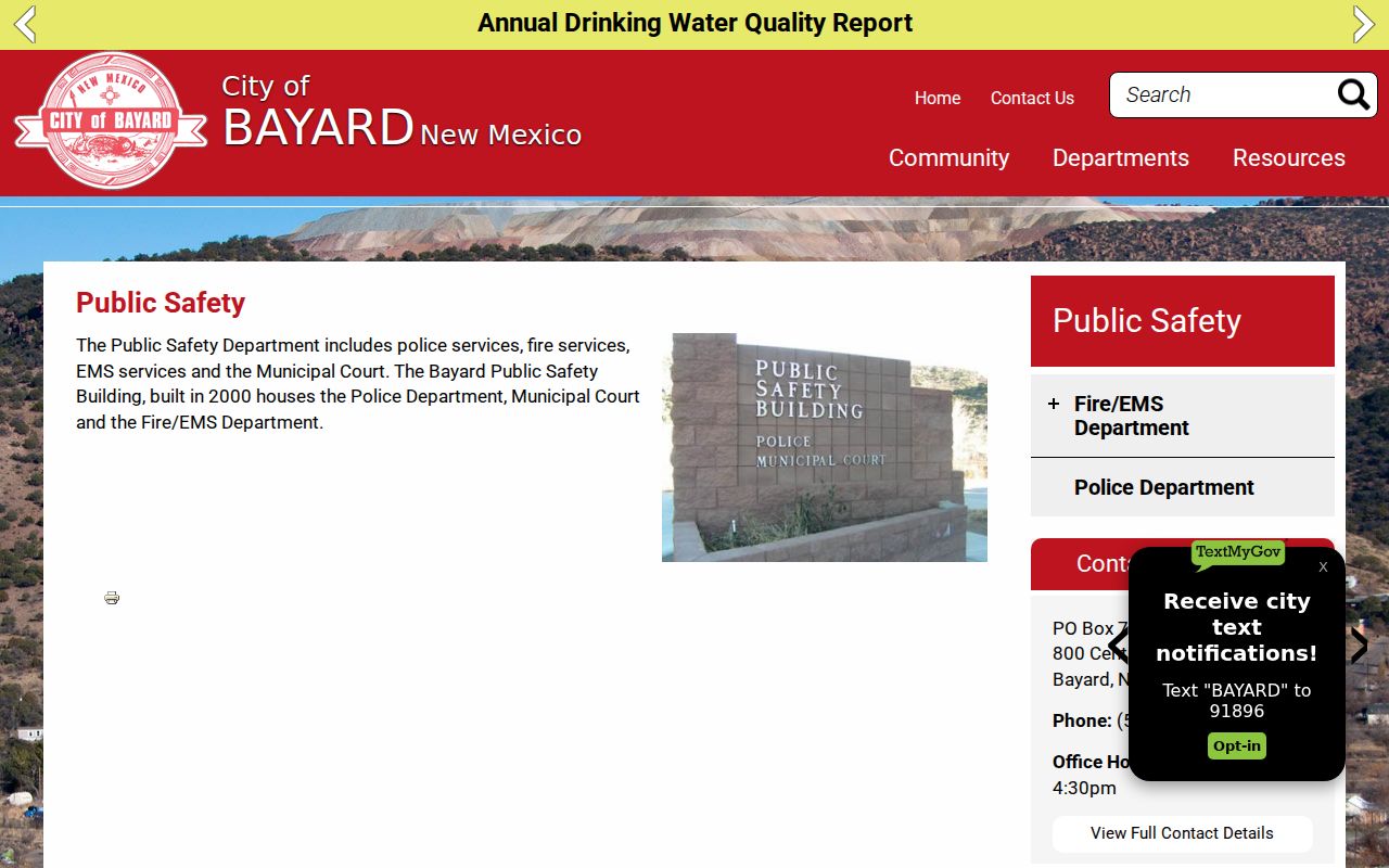 Bayard court records and public safety court facility