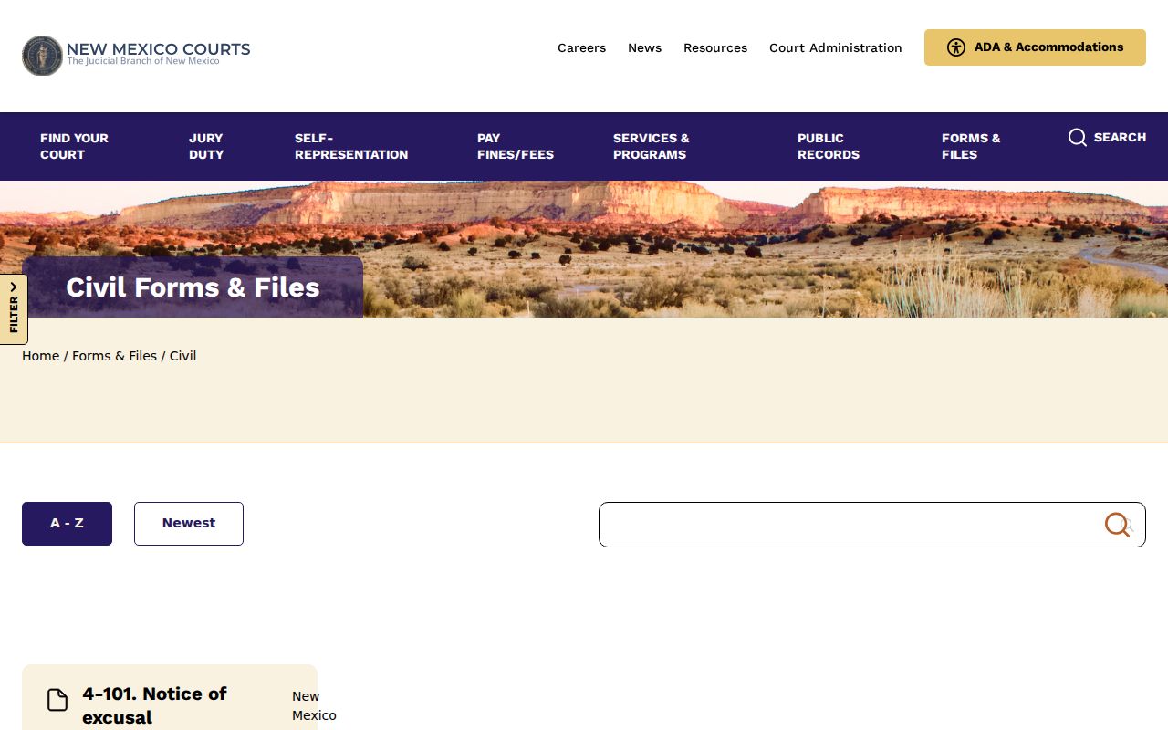 Grant County civil court docket source showing New Mexico civil forms