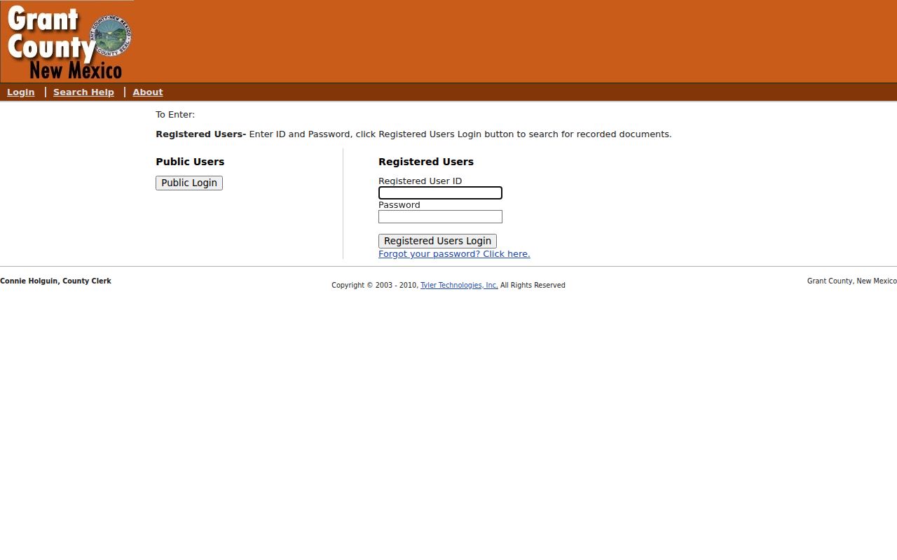 Grant County court case records distinction from County Clerk recorder login
