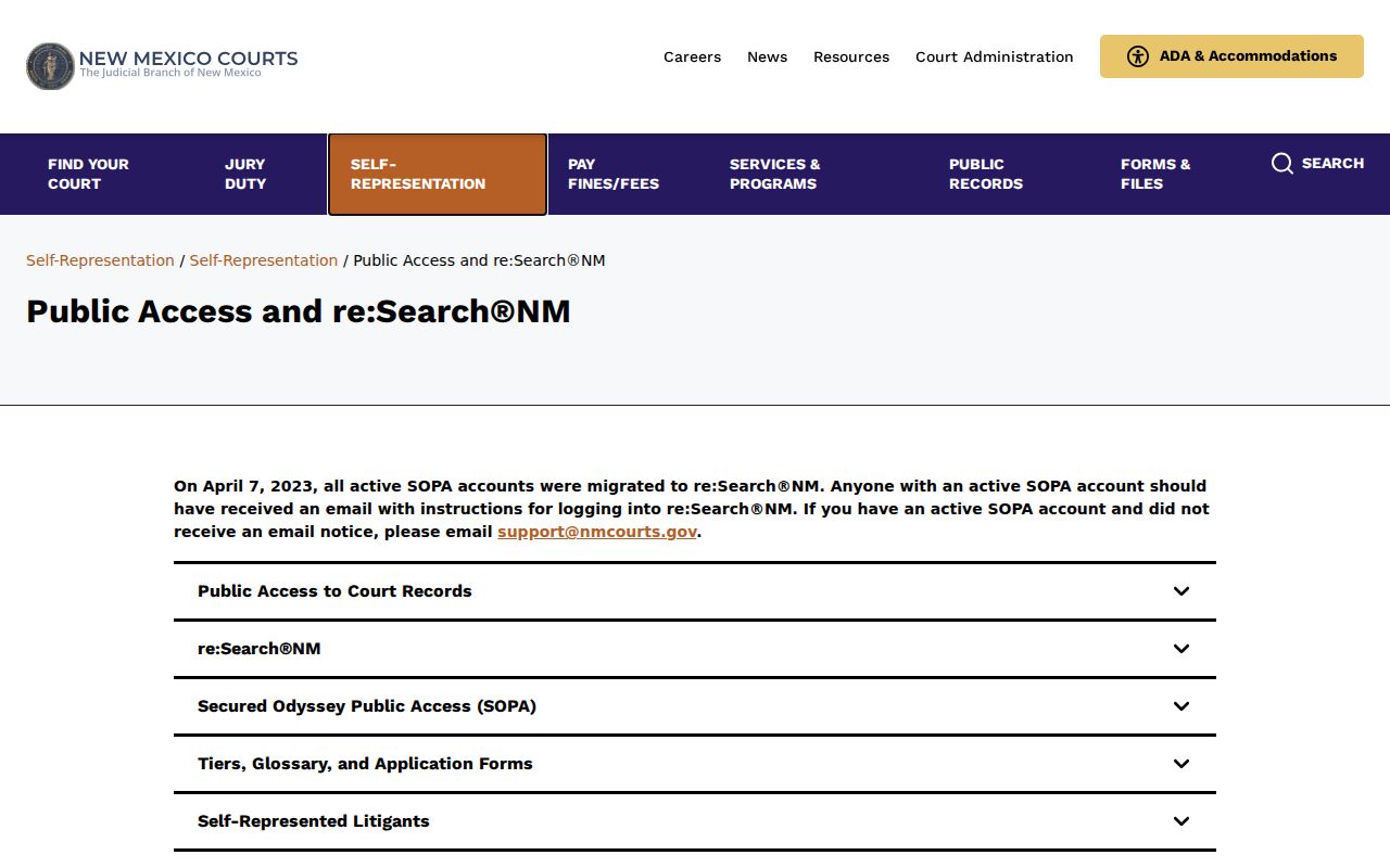 Grant County court docket public access and re:SearchNM guidance
