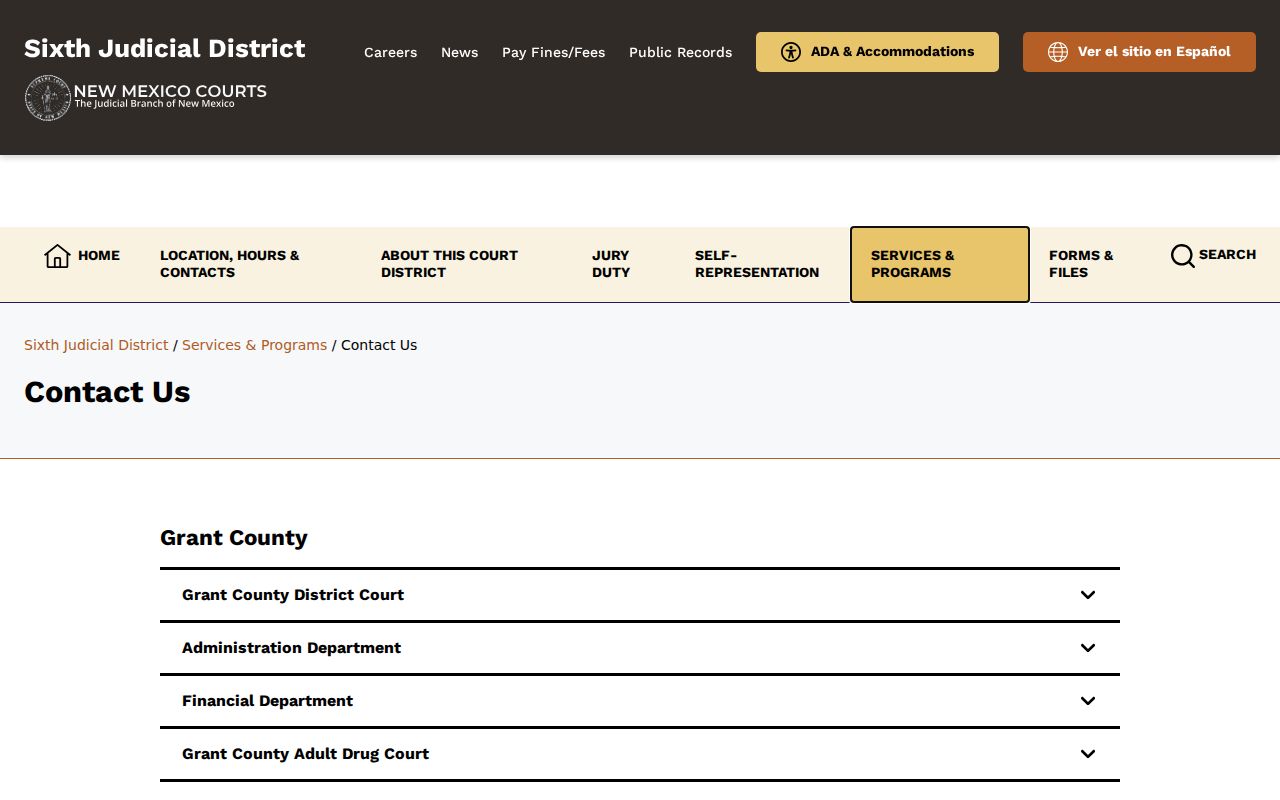 Santa Clara court records and Sixth District contact route