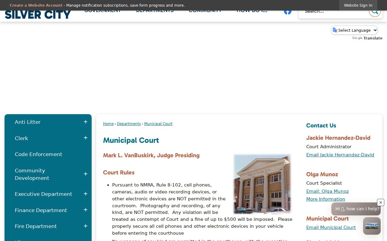 Silver City court records at Silver City Municipal Court