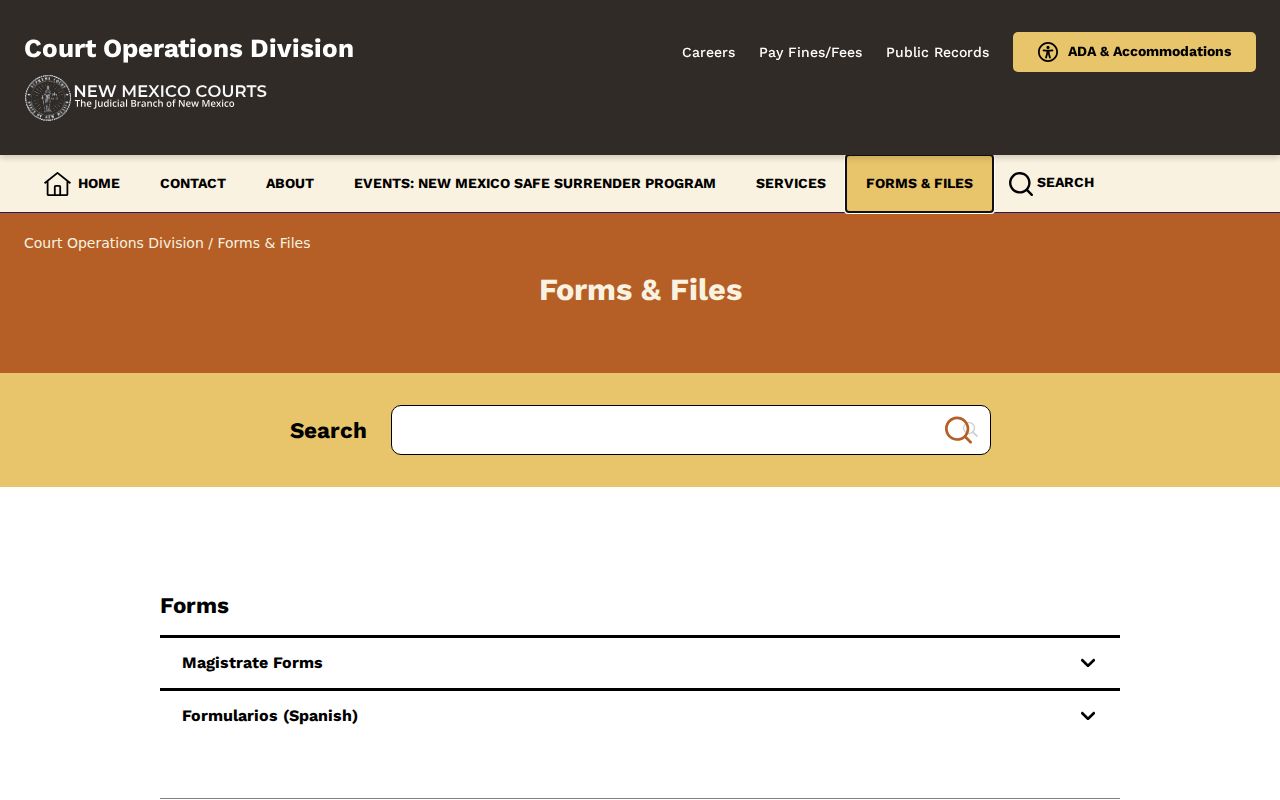 Grant County traffic court records and New Mexico Court Operations forms